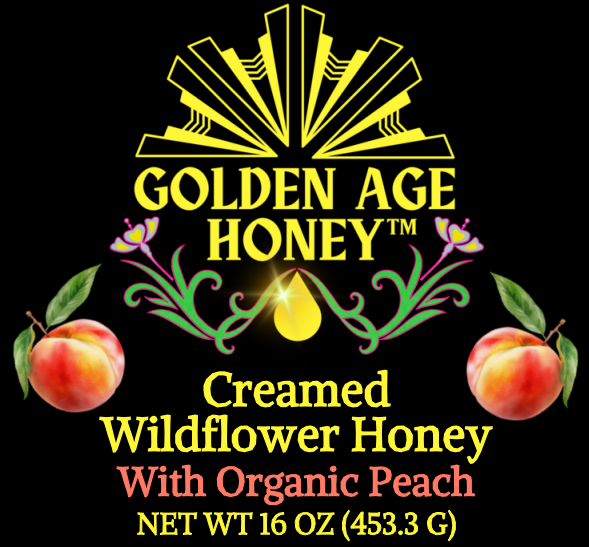 Creamed Wildflower Honey with Organic Peach
