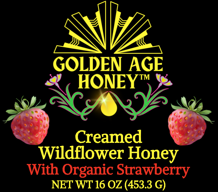 Creamed Wildflower Honey with Organic Strawberry