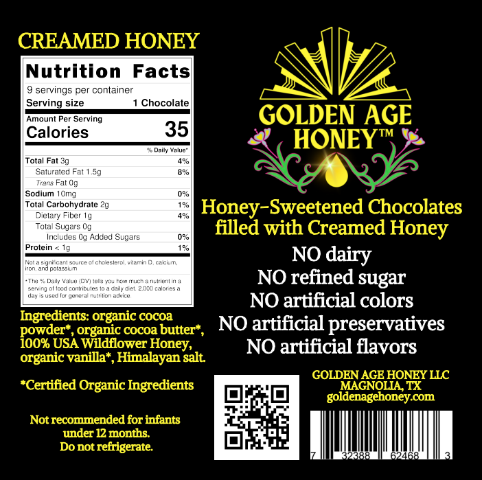 Creamed Wildflower Honey Chocolates