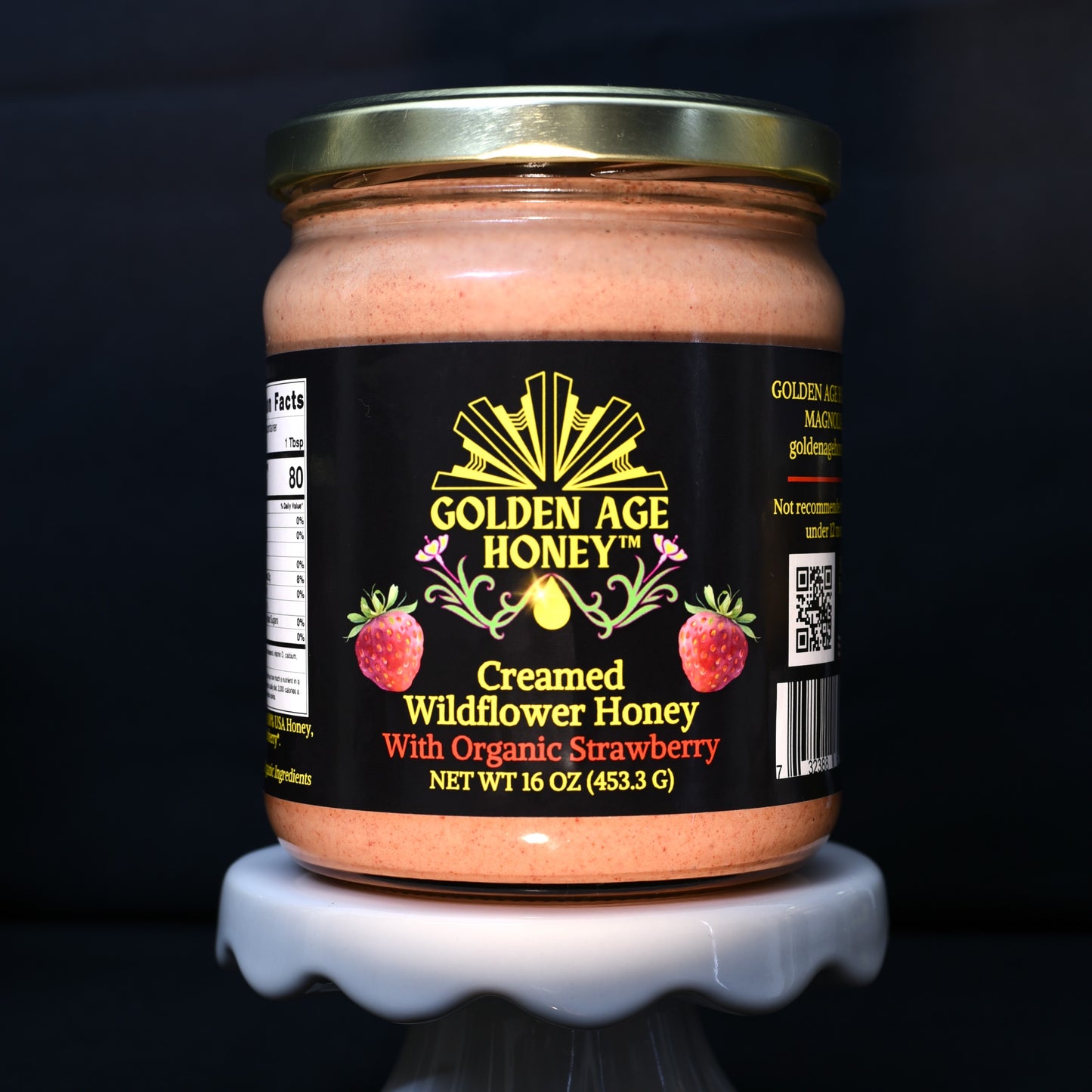 Creamed Wildflower Honey with Organic Strawberry