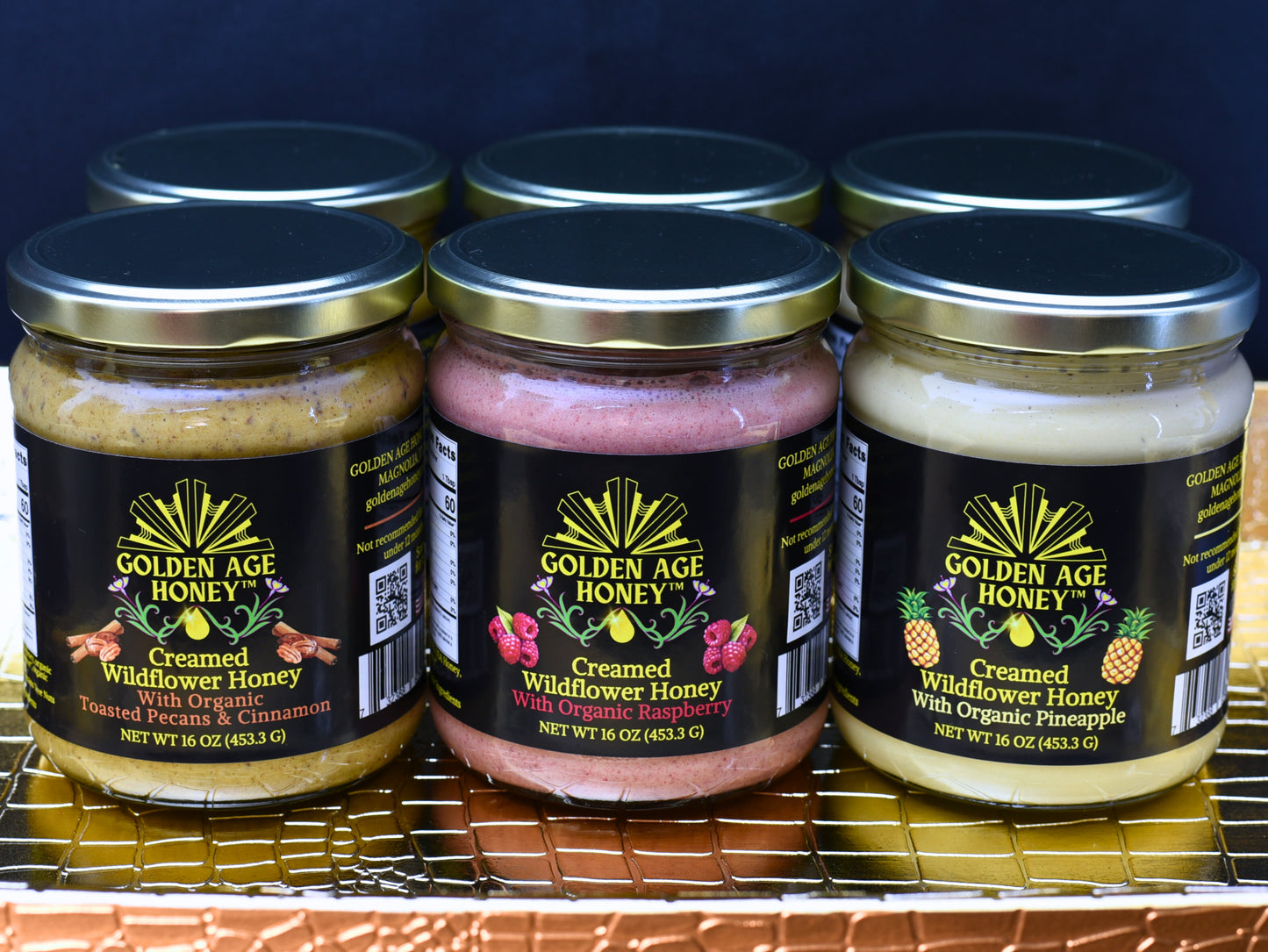 Creamed Wildflower Honey with Organic Toasted Pecan and Cinnamon