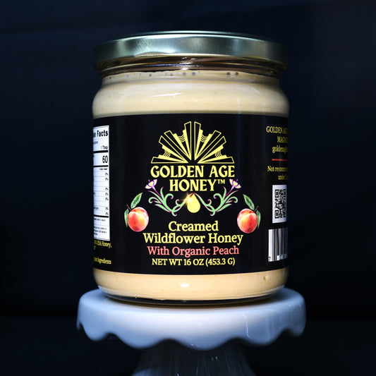 Creamed Wildflower Honey with Organic Peach