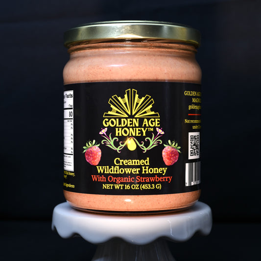 Creamed Wildflower Honey with Organic Strawberry