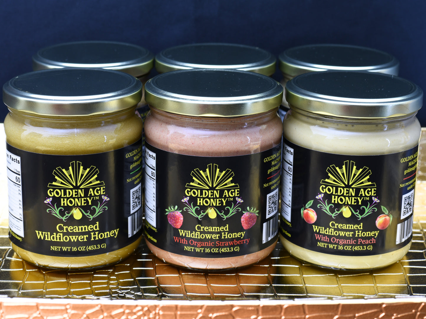 Creamed Wildflower Honey with Organic Peach